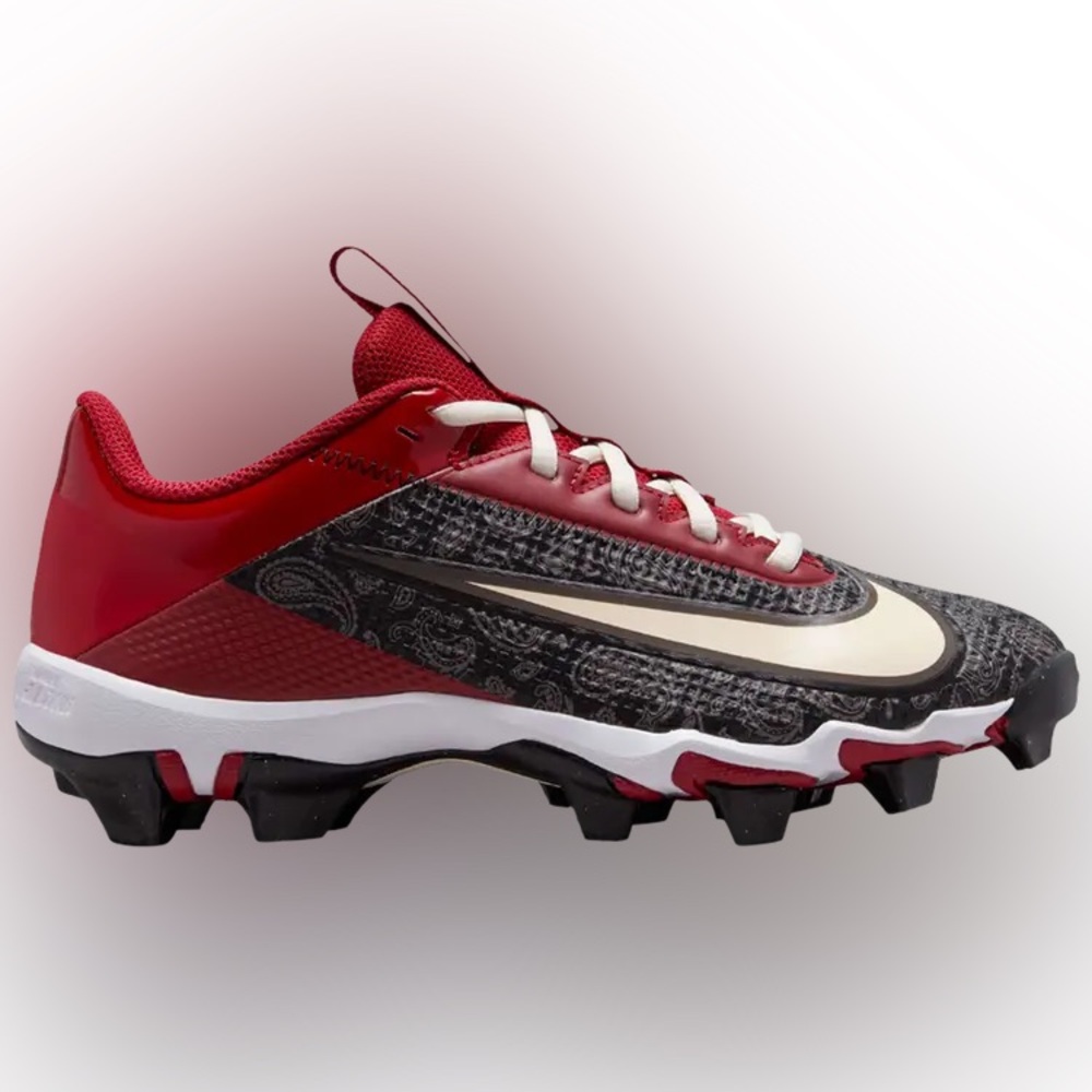 Nike Kids Red and Black Vapor Fast Flex Youth Cleats Size 2Y